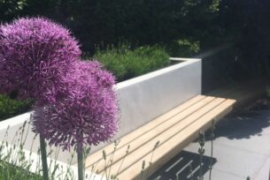  Cantilevered garden seating using Cedar timber