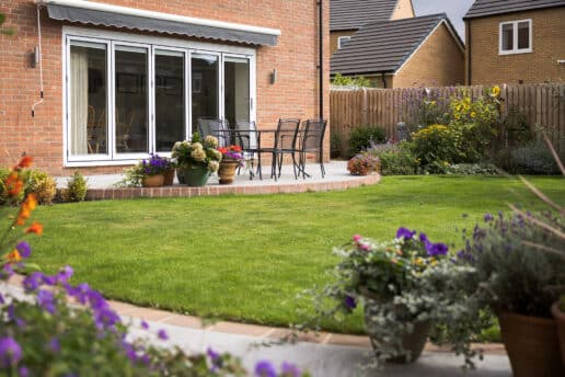 Contemporary new build garden Pocklington