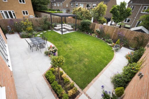 Contemporary new build garden Pocklington