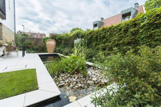 Contemporary pond in York