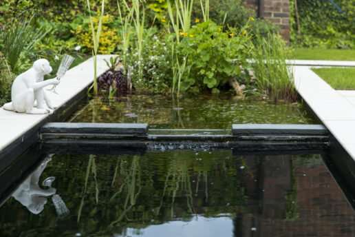 Pond waterfall