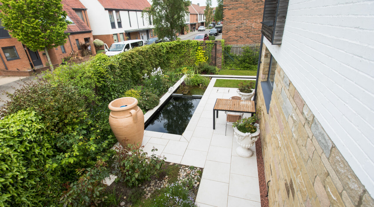 Contemporary Townhouse Water Garden York