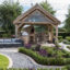 Oak structure housing a brick built outdoor kitchen in York